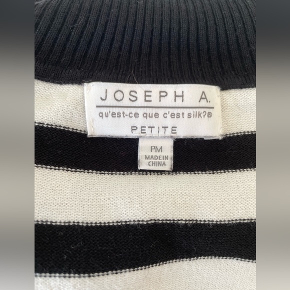 Joseph A. lightweight black and white sweater size PM - Picture 3 of 3
